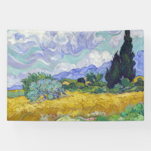 Vincent Van Gogh - Tarweveld met Cypresse Spandoek