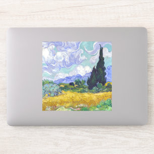 Vincent Van Gogh - Tarweveld met Cypresse Sticker
