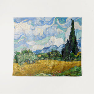 Vincent Van Gogh - Tarweveld met Cypresse Wandkleed