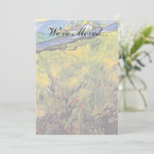 Vincent Van Gogh - Tarweveld met jonge aanplant Aankondiging (Staand voorkant)