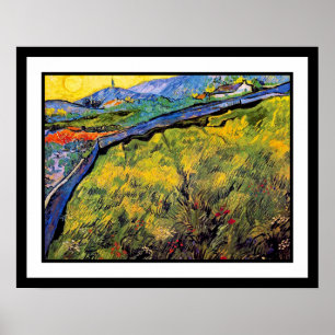 Vincent Van Gogh - Tarweveld met jonge aanplant Poster