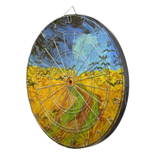 Vincent van Gogh Tarweveld met kraaien Dartbord (Voorkant Rechts)