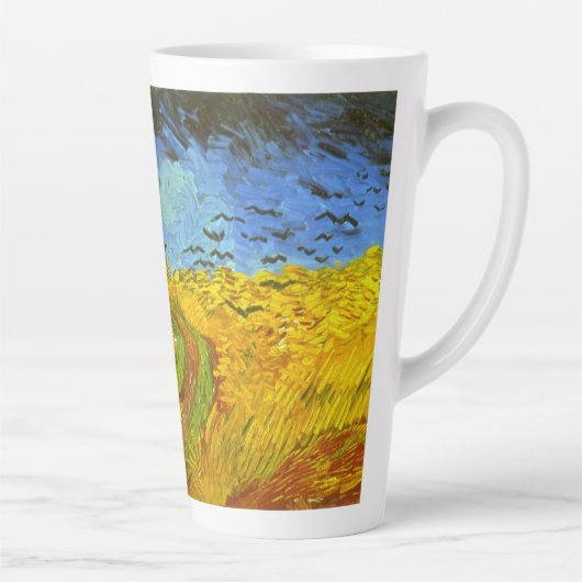 Vincent van Gogh Tarweveld met kraaien Latte Mok (Rechts)