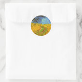 Vincent van Gogh Tarweveld met kraaien Ronde Sticker (Tas)