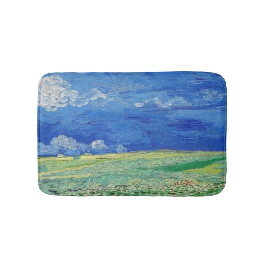 Vincent van Gogh - Tarwevelden onder Onweerswolken Badmat (Voorkant)