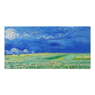 Vincent van Gogh - Tarwevelden onder Onweerswolken Foto Afdruk