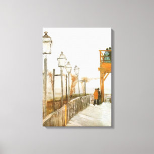 Vincent van Gogh - Terras en uitzichtplatform Canvas Afdruk
