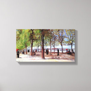 Vincent Van Gogh - Terras in de Jardin du Luxembou Canvas Afdruk