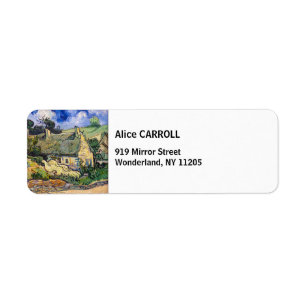 Vincent Van Gogh - Thatched Cottages in Cordeville Etiket