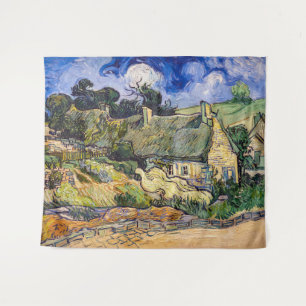 Vincent Van Gogh - Thatched Cottages in Cordeville Wandkleed
