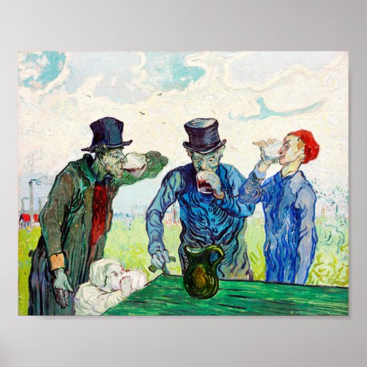 Vincent Van Gogh The Drinkers Fine Art Poster (Voorkant)