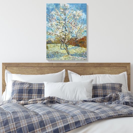 Vincent van Gogh The Pink Peach Tree Canvas Afdruk (Insitu (Slaapkamer))