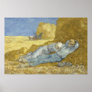Vincent van Gogh - The Siesta (na Millet) Poster