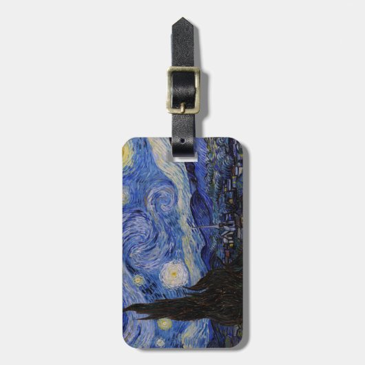 Vincent Van Gogh - The Starry night Bagagelabel (Voorkant verticaal)
