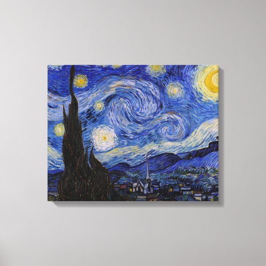 Vincent Van Gogh - The Starry night Canvas Afdruk (Voorkant)