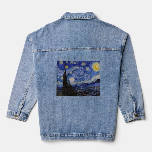 Vincent Van Gogh - The Starry night Denim Jacket (Achterkant)