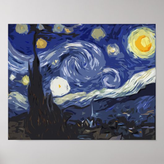 Vincent Van Gogh The Starry Night Fine Art Poster (Devant)