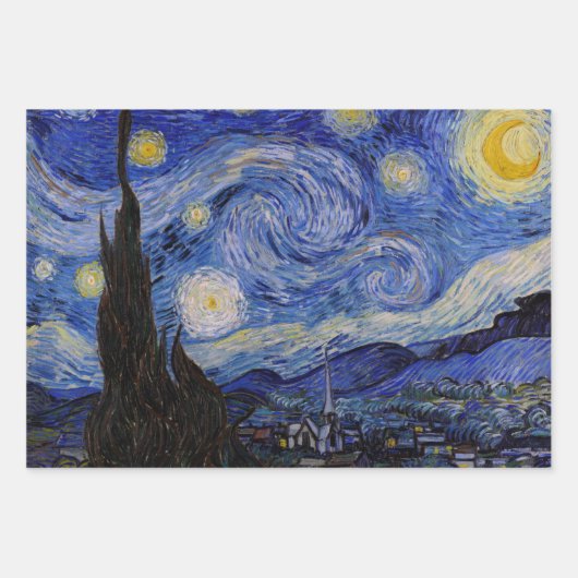 Vincent Van Gogh - The Starry night Inpakpapier Vel (Voorkant 3)