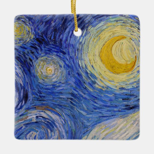 Vincent Van Gogh - The Starry night Keramisch Ornament (Voorkant)