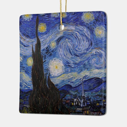 Vincent Van Gogh - The Starry night Keramisch Ornament (Links)