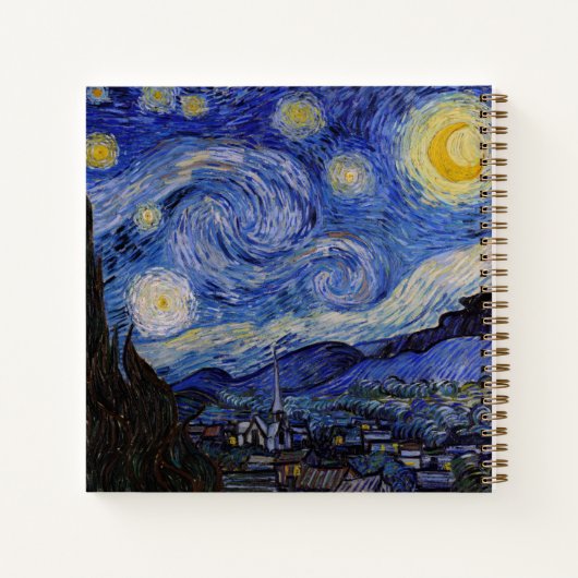 Vincent Van Gogh - The Starry night Notitieboek (Achterkant)