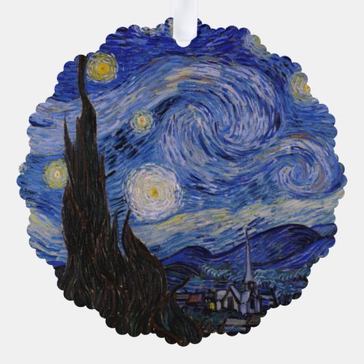 Vincent Van Gogh - The Starry night Ornament Kaart (Achterkant)
