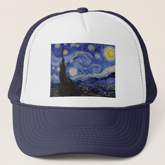 Vincent Van Gogh - The Starry night Trucker Pet (Voorkant)