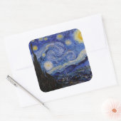 Vincent Van Gogh - The Starry night Vierkante Sticker (Envelop)