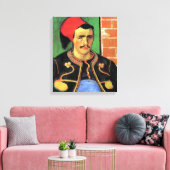 Vincent Van Gogh - The Zouave - Soldier Portrait Canvas Afdruk (Insitu (Woonkamer))