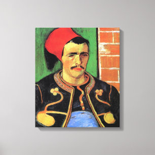 Vincent Van Gogh - The Zouave - Soldier Portrait Canvas Afdruk