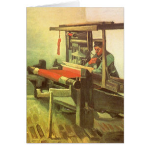 Vincent van Gogh Tisserand avec rouet vu de profil