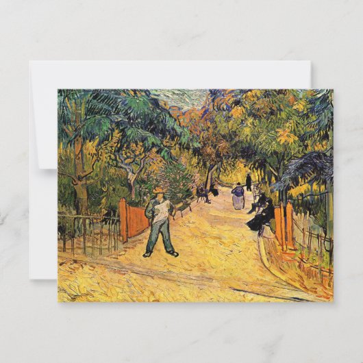 Vincent van Gogh - Toegang tot het openbare park,  (Voorkant)