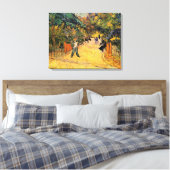 Vincent van Gogh - Toegang tot het openbare park,  Canvas Afdruk (Insitu (Slaapkamer))