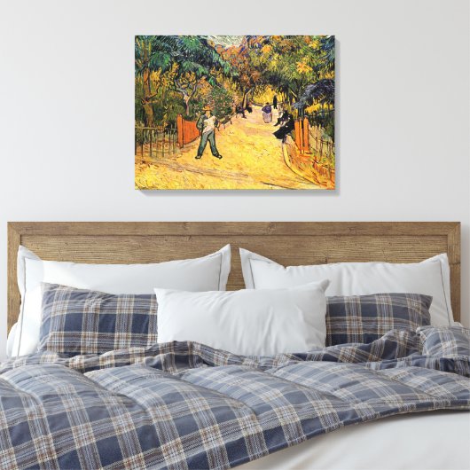 Vincent van Gogh - Toegang tot het openbare park,  Canvas Afdruk (Insitu (Slaapkamer))