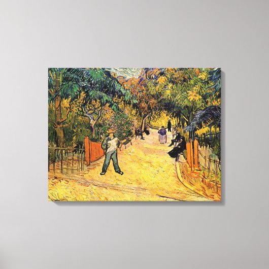 Vincent van Gogh - Toegang tot het openbare park,  Canvas Afdruk (Voorkant)