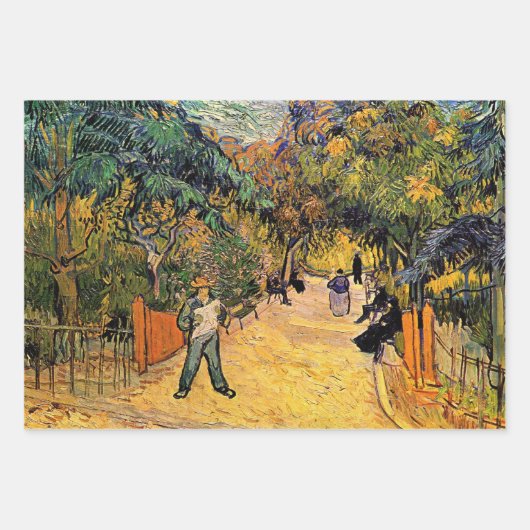 Vincent van Gogh - Toegang tot het openbare park,  Inpakpapier Vel (Voorkant)