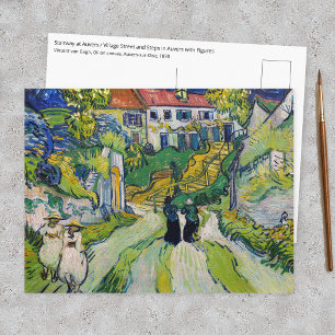Vincent van Gogh - Trap aan de buitenkant in Auver Briefkaart