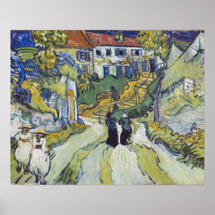 Vincent van Gogh trappenhuis in Auvers 1890 Klein Poster