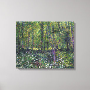 Vincent van Gogh Trees en Ondergroei Canvas Afdruk