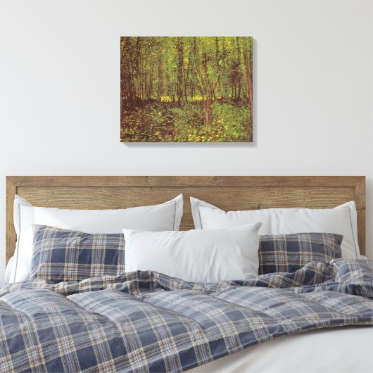 Vincent van Gogh - Trees en Undergrowth Canvas Afdruk (Insitu (Slaapkamer))