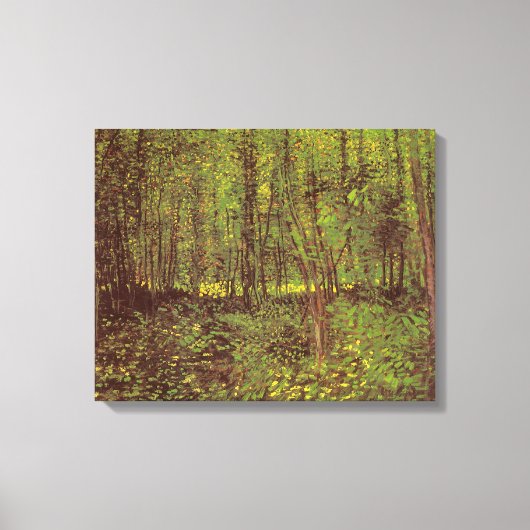 Vincent van Gogh - Trees en Undergrowth Canvas Afdruk (Voorkant)