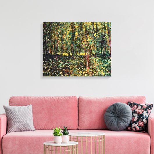 Vincent van Gogh - Trees en undergrowth Fine Art Canvas Afdruk (Insitu (Woonkamer))