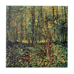 Vincent van Gogh - Trees en undergrowth Fine Art Tegeltje