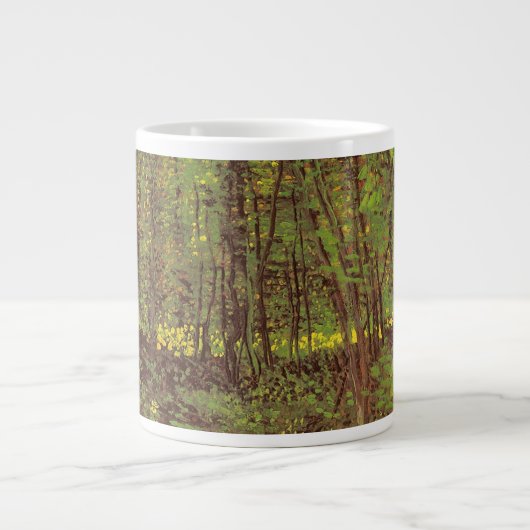 Vincent van Gogh - Trees en Undergrowth Jumbo Mok (Voorkant)