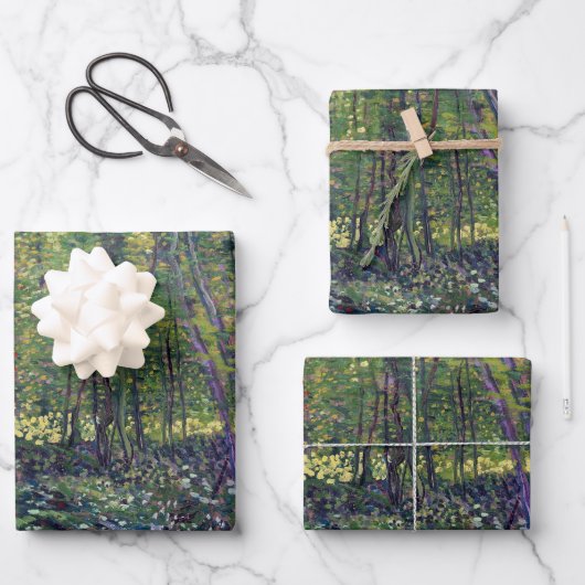 Vincent van Gogh Trees en Undergrowth Poster Inpakpapier Vel (Voorkant)