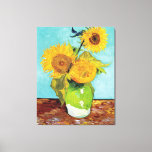 Vincent Van Gogh Trois Tournesols Toile Enveloppée<br><div class="desc">Vincent Van Gogh Trois Tournesols Toile Enveloppée</div>