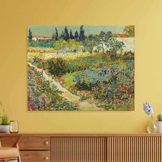 Vincent Van Gogh  tuin in Arles Canvas Afdruk (Insitu (Woonkamer))