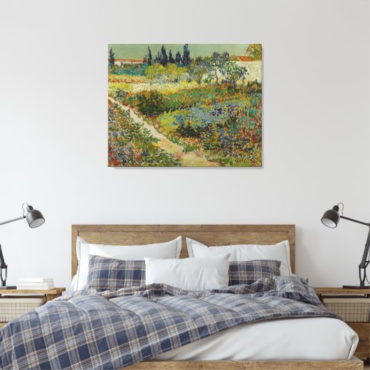 Vincent Van Gogh  tuin in Arles Canvas Afdruk (Insitu (Slaapkamer))