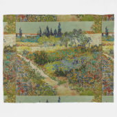Vincent Van Gogh tuin in Arles Fleece Deken (Voorkant (Horizontaal))