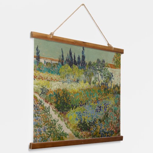 Vincent Van Gogh tuin in Arles Hangend Wandkleed (Gebogen)